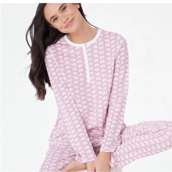 Roller Rabbit Other - Roller Rabbit Hathi Pajama Long Sleeve Top Sz L